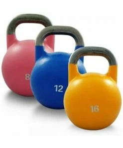 FUNCTIONAL FITNESS Morgan Comp Steel Kettlebell 3 Pack 8kg 12kg 16kg Gym Equipment CF-25-3PCS PACK