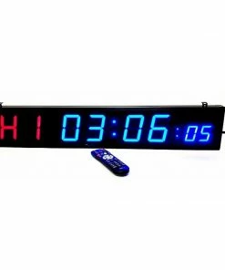 Morgan 8-Digit Led Cross Functional Fitness Commercial Grade Clock Timer W/ Remote