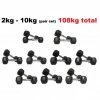 Morgan FUNCTIONAL FITNESS Rubber Hex Dumbell Weights Pack 2-10KG 180KG Set Gym Equipment Commercial Grade