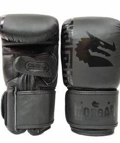 BOXING / MUAY THAI / MMA Morgan B2 Bomber Leather Boxing Bag Mitts - Black