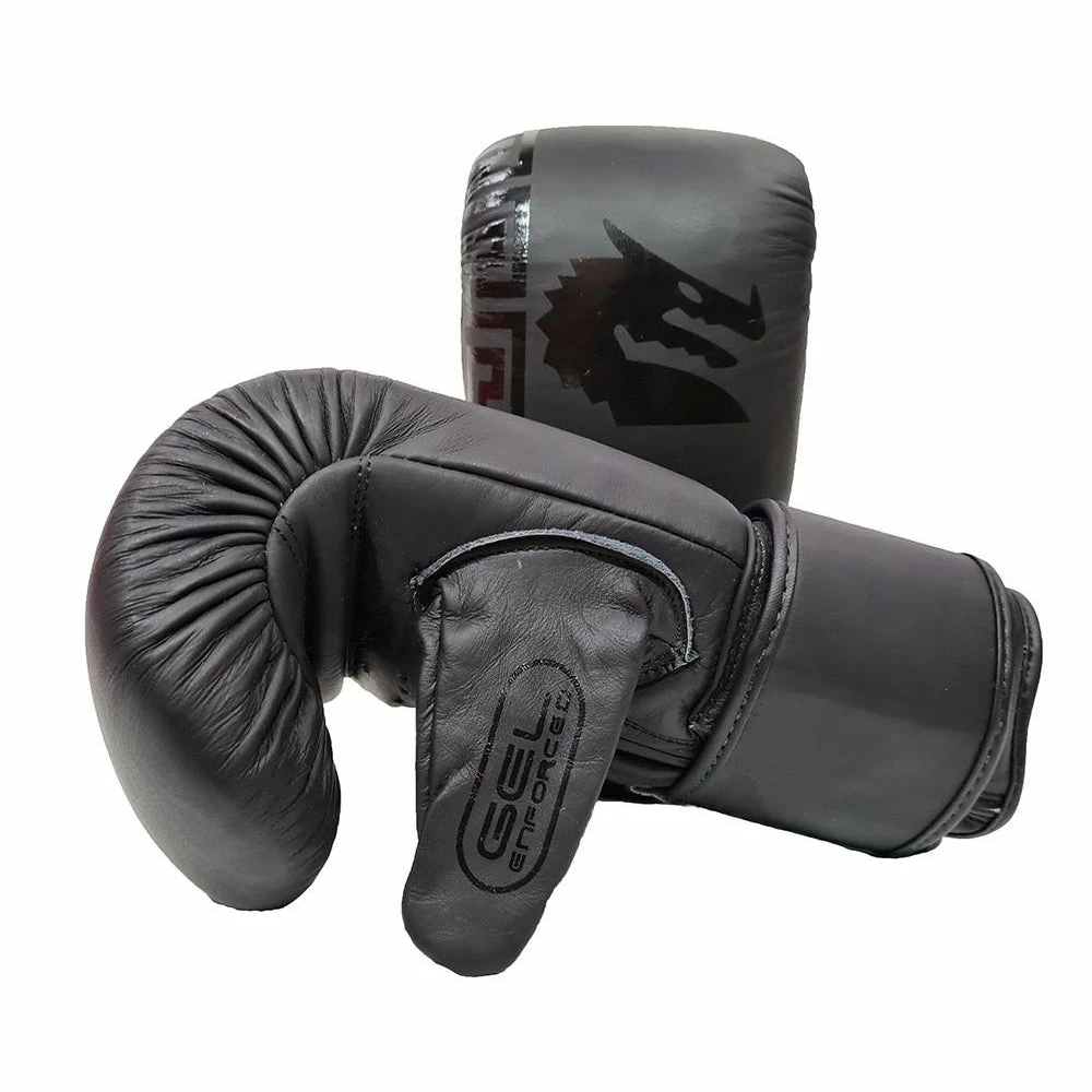 BOXING / MUAY THAI / MMA Morgan B2 Bomber Leather Boxing Bag Mitts - Black 5 BOXING / MUAY THAI / MMA Morgan B2 Bomber Leather Boxing Bag Mitts - Black
