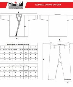 Morgan Yamasaki Gold Deluxe Brushed Canvas Karate Uniform - 14oz (White) MARTIAL ARTS