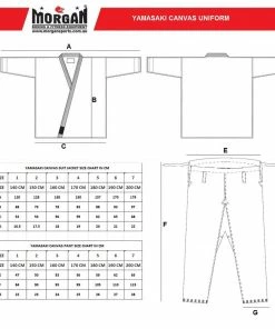 Morgan Yamasaki Gold Deluxe Brushed Canvas Karate Uniform (Black) - 14oz MARTIAL ARTS