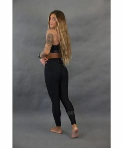 Braus Womens Energy High Rise 7/8 Compression Pants – Black