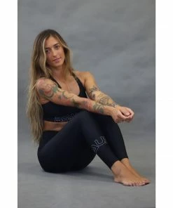 Braus Womens Energy High Rise 7/8 Compression Pants – Black