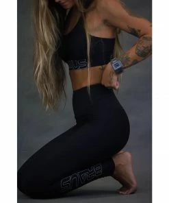 Braus Womens Energy High Rise Full Length Compression Pants – Black