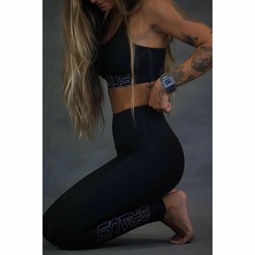 Braus Womens Energy High Rise Full Length Compression Pants – Black 3 Braus Womens Energy High Rise Full Length Compression Pants – Black