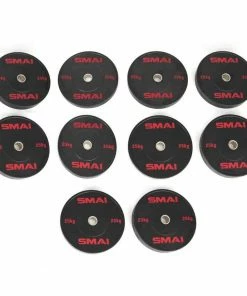 SMAI - HD Bumper Plates Set - 5 Pairs Of 25kg (250kg) WEIGHTLIFTING