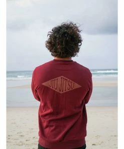 Braus BJJ Diamond Jiu Jitsu Jumper Burgundy Red