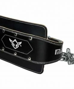 MANI Leather Dipping Dip Weight Lifting Chin Pull Up Belt With Chain
