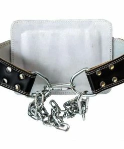 MANI Leather Dipping Dip Weight Lifting Chin Pull Up Belt With Chain