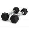 FUNCTIONAL FITNESS SMAI - Rubber Hex Dumbbell Set 1-20kg (Pair)