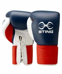 STING Evolution Pro Competition Leather Boxing Gloves Lace Up BOXING / MUAY THAI / MMA