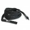 FUNCTIONAL FITNESS SMAI Climbing Rope 7M Black W/ Hook And Eyelet 2 FUNCTIONAL FITNESS SMAI Climbing Rope 7M Black W/ Hook And Eyelet