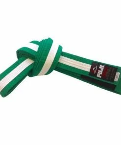 FUJI Kids Jiu-Jitsu Green-White Belt BJJ 100% Cotton Premium Quality MARTIAL ARTS