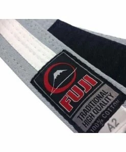 FUJI Kids Jiu-Jitsu Grey-White Belt BJJ 100% Cotton Premium Quality MARTIAL ARTS