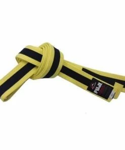 MARTIAL ARTS FUJI Kids Jiu-Jitsu Yellow-Black Belt BJJ 100% Cotton Premium Quality