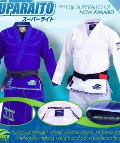 FUJI Suparaito Jiu-Jitsu Gi White Light Pearl Weave Jacket IBJJF Approved 10 FUJI Suparaito Jiu-Jitsu Gi White Light Pearl Weave Jacket IBJJF Approved