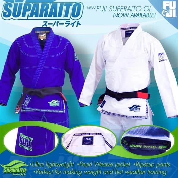 FUJI Suparaito Jiu-Jitsu Gi White Light Pearl Weave Jacket IBJJF Approved 6 FUJI Suparaito Jiu-Jitsu Gi White Light Pearl Weave Jacket IBJJF Approved
