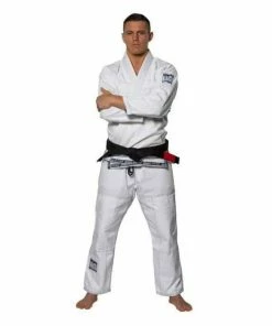 FUJI Suparaito Jiu-Jitsu Gi White Light Pearl Weave Jacket IBJJF Approved