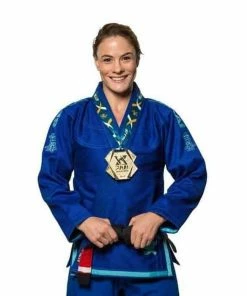 FUJI Sekai 'Onna' Women's Jiu-Jitsu Gi Blue Light World Champ IBJJF Approved MARTIAL ARTS
