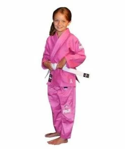 FUJI Kids Pink Ribbon Jiu-Jitsu Gi Pink 100% Cotton Tapered IBJJF Approved MARTIAL ARTS