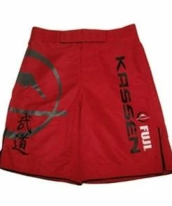 FUJI Kassen Fight Shorts Red Boxing MMA BJJ Thai Performance Fightwear Clothing BOXING / MUAY THAI / MMA