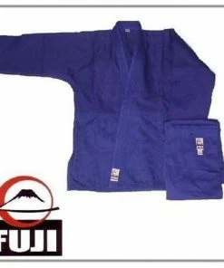 MARTIAL ARTS FUJI Competition Double Judo Gi Blue Tough Jacket & Pants Heavy Duty
