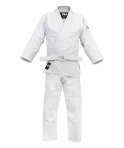 FUJI Kids Single Weave Judo Gi White Tough Durable Jacket & Pants MARTIAL ARTS