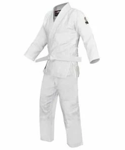 FUJI Kids Single Weave Judo Gi White Tough Durable Jacket & Pants MARTIAL ARTS