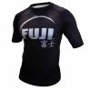 FUJI IBJJF Approved Short Sleeve Rash Guard Black MMA BJJ Thai Gis 1 FUJI IBJJF Approved Short Sleeve Rash Guard Black MMA BJJ Thai Gis