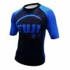 Gis FUJI IBJJF Approved Short Sleeve Rash Guard Blue MMA BJJ Thai