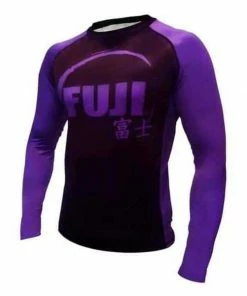 Gis FUJI IBJJF Approved Long Sleeve Rash Guard Purple MMA BJJ Thai