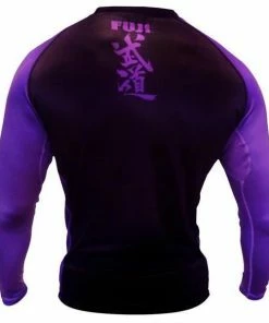 Gis FUJI IBJJF Approved Long Sleeve Rash Guard Purple MMA BJJ Thai