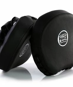 Punch Mexican Fuerte Elite Micro Leather Focus Pads PAIR - Black 12 Punch Mexican Fuerte Elite Micro Leather Focus Pads PAIR - Black