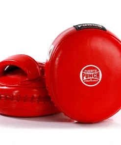 Punch Mexican Fuerte Ultra Air Leather Focus Pads PAIR - Red / White 25 Punch Mexican Fuerte Ultra Air Leather Focus Pads PAIR - Red / White