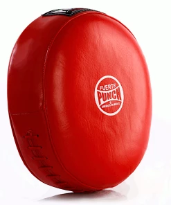 Punch Mexican Fuerte Ultra Air Leather Focus Pads PAIR - Red / White 22 Punch Mexican Fuerte Ultra Air Leather Focus Pads PAIR - Red / White