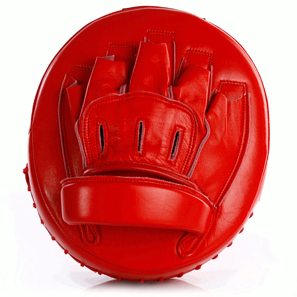 Punch Mexican Fuerte Ultra Air Leather Focus Pads PAIR - Red / White 11 Punch Mexican Fuerte Ultra Air Leather Focus Pads PAIR - Red / White