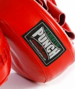 Punch Mexican Fuerte Ultra Air Leather Focus Pads PAIR - Red / White 26 Punch Mexican Fuerte Ultra Air Leather Focus Pads PAIR - Red / White