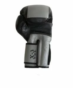 Mani Black Gel Leather Boxing Gloves