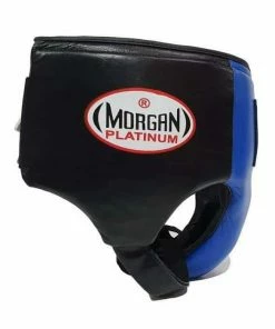 BOXING / MUAY THAI / MMA Morgan Platinum Leather Abdo Groin Guard Pad Protector [Blue/Red] Boxing / MMA