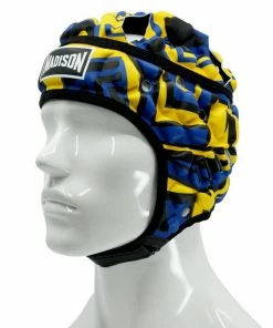 Madison Graffiti Headguard - Blue/yellow Rugby League NRL