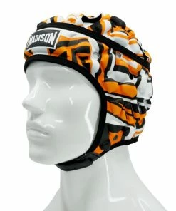 Madison Graffiti Headguard - Orange/black Rugby League NRL