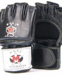 Mani MMA Leather Grappling Gloves Sparring / Training Gloves Flat Padding BOXING / MUAY THAI / MMA