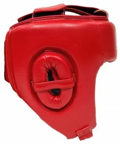 Morgan Platinum Open Face Leather Sparring Head Guard Helmet Classic [Red/Blue] BOXING / MUAY THAI / MMA