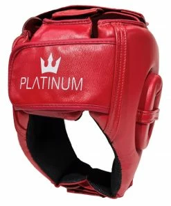 Morgan Platinum Open Face Leather Sparring Head Guard Helmet Classic [Red/Blue] BOXING / MUAY THAI / MMA