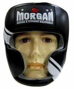 BOXING / MUAY THAI / MMA Morgan V2 Professional Leather Heavy Duty Head Guard Gear Protector [S / M / L]