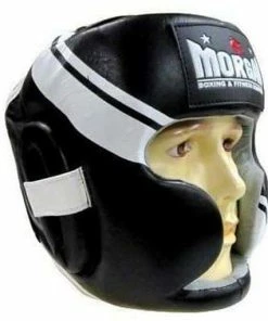 BOXING / MUAY THAI / MMA Morgan V2 Professional Leather Heavy Duty Head Guard Gear Protector [S / M / L]