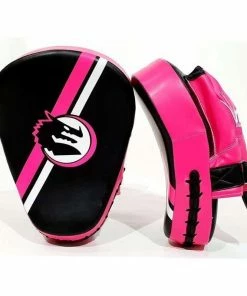 BOXING / MUAY THAI / MMA Morgan Classic All Purpose Pre-Bent Focus Pads (PAIR) White / Pink / Red