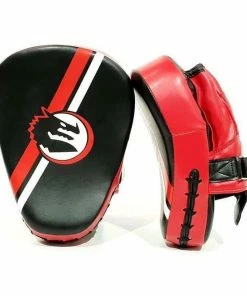 BOXING / MUAY THAI / MMA Morgan Classic All Purpose Pre-Bent Focus Pads (PAIR) White / Pink / Red
